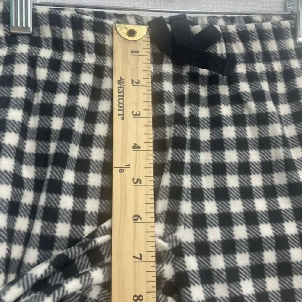 Old Navy Girls‎ Small 6-7 Black Buffalo Plaid Microfleece  Pajama Pants